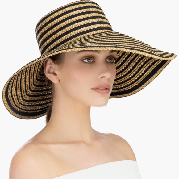 Erick Jarvis Black and Tan Striped Margot Hat - Picture 4 of 9